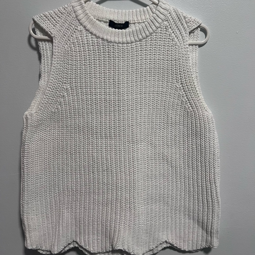 J crew white vest